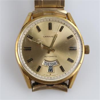 Vintage Caravelle Automatic 14kt GP Watch