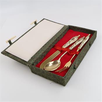 Vintage Cloisonne-Handled Cutlery Set