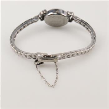 Vintage Croton Watch With 14kt White Gold Diamond Band