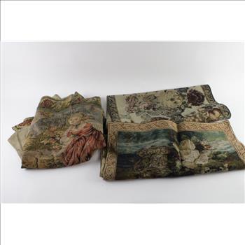 Vintage Floral Wall Hanging Tapestry, 3 Pieces