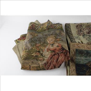 Vintage Floral Wall Hanging Tapestry, 3 Pieces