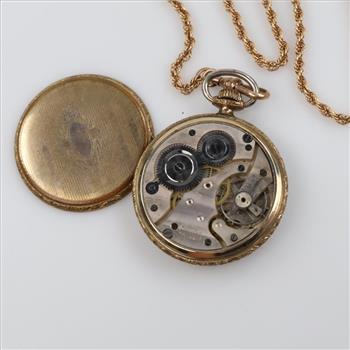 Vintage GF Stratford Langendorf Pocket Watch With GP Chain