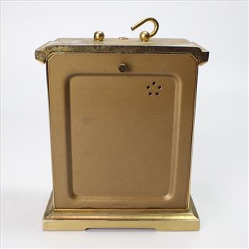 Vintage Howard Miller Brass Carriage Westminister Chime Clock