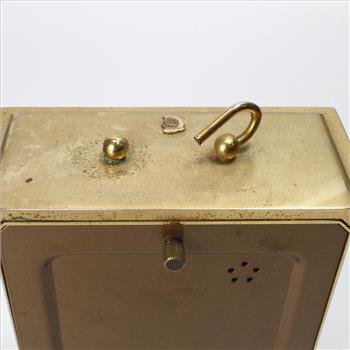 Vintage Howard Miller Brass Carriage Westminister Chime Clock