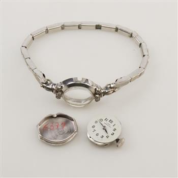 Vintage Lady Hamilton 14kt Gold Diamond Watch