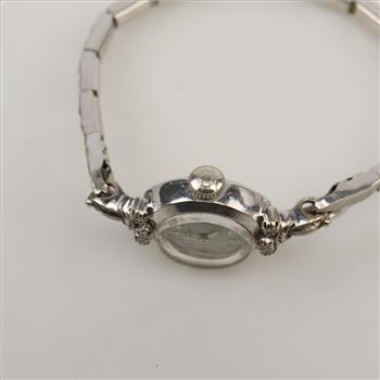 Vintage Lady Hamilton 14kt Gold Diamond Watch