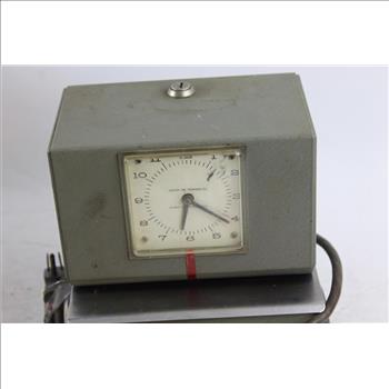 Vintage Lathem Time Recorder Clock