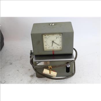 Vintage Lathem Time Recorder Clock