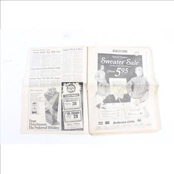 Vintage Newspaper, Dec 2 1969, Headline 