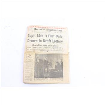 Vintage Newspaper, Dec 2 1969, Headline 