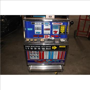 Vintage Red White And Blue Themed Slot Machine