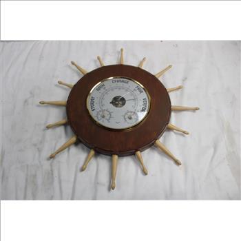 Vintage Ship Wheel Barometer