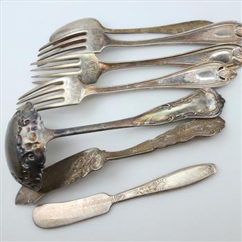 Vintage Silver Plated Silverware, 7 Pieces