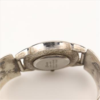 Vintage Silver Watch Tips with Stone inlay