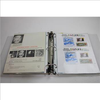 Vintage Space-Themed Stamps And 1970s News Space Articles Lot In Binders