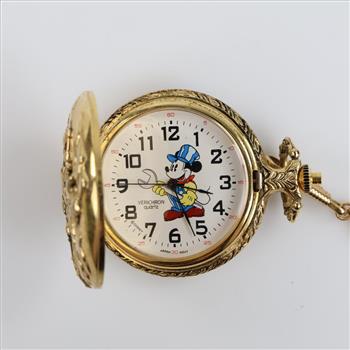 Vintage Verichron Disney Mickey Mouse Pocket Watch