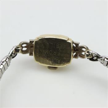 Vintage Wittnauer Watch Co. 14kt Gold Diamond Watch