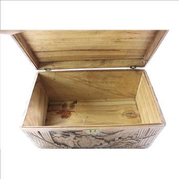 Vintage Wooden Carved Chest