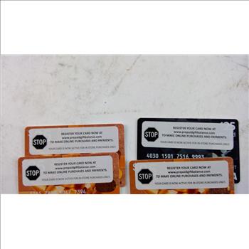 Visa & Mastercard Gift Cards, 4 Pieces