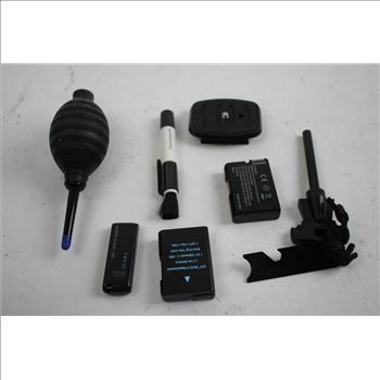 Vivitar Lens, Digipower Camera Battery Pack, And More Accessories Bulk Lot, 9 Pieces