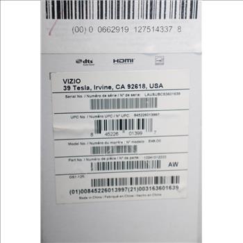 Vizio E-Series HDTV TV