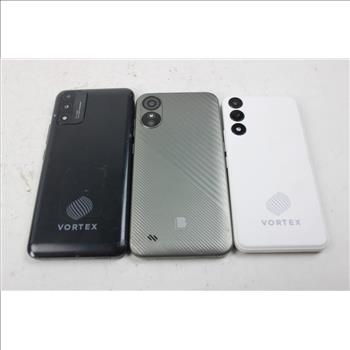 Vortex, Blu Cell Phone Lot, 3 Pieces, Sold For Parts