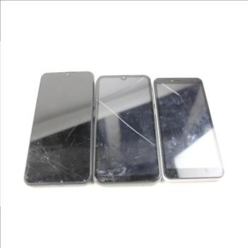 Vortex, Blu Cell Phone Lot, 3 Pieces, Sold For Parts