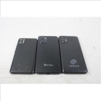 Vortex Cell Phone Lot, 3 Pieces, Sold For Parts