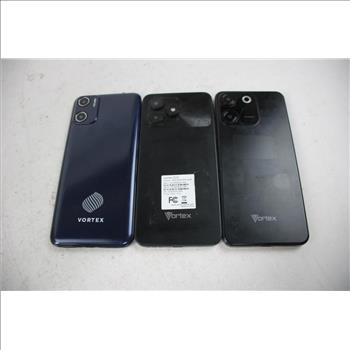 Vortex Cell Phone Lot, 3 Pieces, Sold For Parts