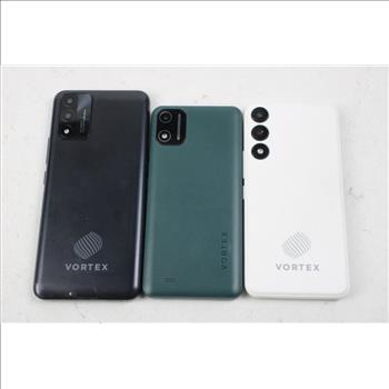 Vortex Cell Phone Lot, 3 Pieces, Sold For Parts