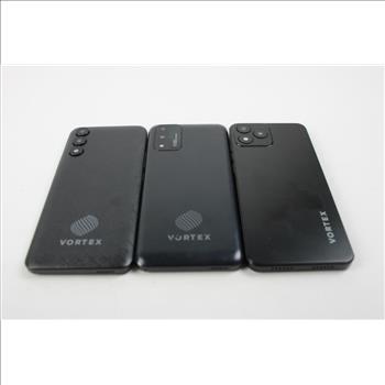 Vortex Cell Phone Lot, 3 Pieces, Sold For Parts