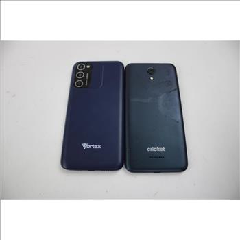 Vortex & Cricket Cell Phone Lot, 2 Pieces, Sold For Parts