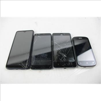 Vorttex, Alcatel, Zte .Cell Phone Lot 4  Pieces, Sold For Parts