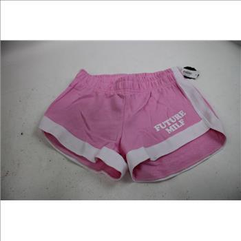 VS Pink Cotton High-Waisted Leggings & Long Sleeve Cotton Shirt, Danny Duncan Pink Woman Shorts 3 Pieces