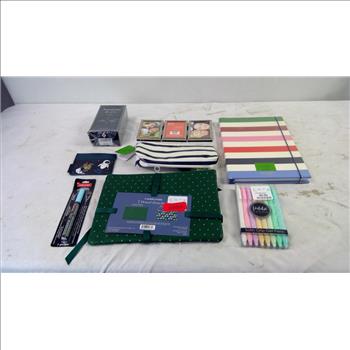 Wall-E Card Holder, Paint Pen, Kate Spade Notebook, Pencil Pouches, And More, 8 Pieces