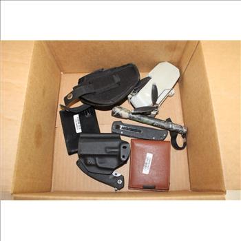 Wallet, Holster, Flashlight Lot, 4+ Pieces