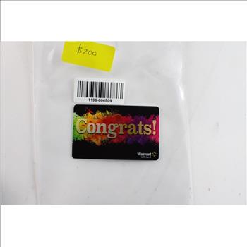 Walmart Gift Card, $200