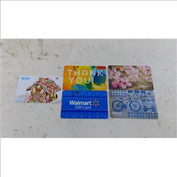 Walmart Gift Cards 5 Pieces