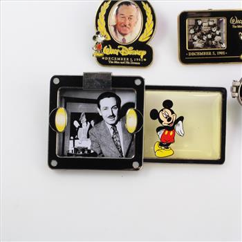 Walt Disney & Mickey Mouse Trading Pins, 4 Pieces