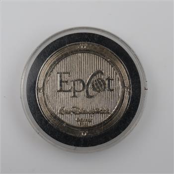 Walt Disney World Magic Kingdom & Epcot Brass Souvenir Token, 2 pieces