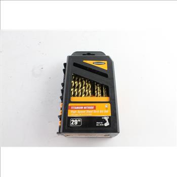 Warrior 29 Piece Titanium Nitride High Speed Steel Drill Bit Set, Incomplete