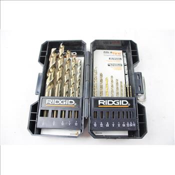 Warrior 29 Piece Wood Drills, And Ridgid 14 Piece Cold Fire Drills,2 Pieces