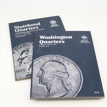 Washington And Statehood Quarter Collection Booklets, 11 Quarters