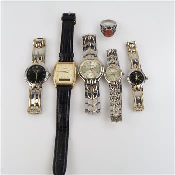 Watches And Ring, 6 Pieces