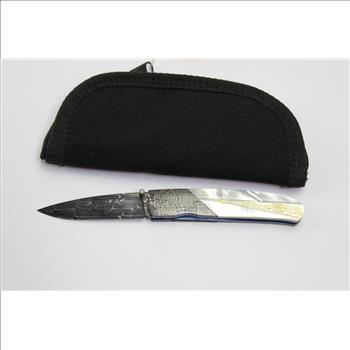 WD Pease Of Kentucky Custom Damascus Linerlock Folding Knife
