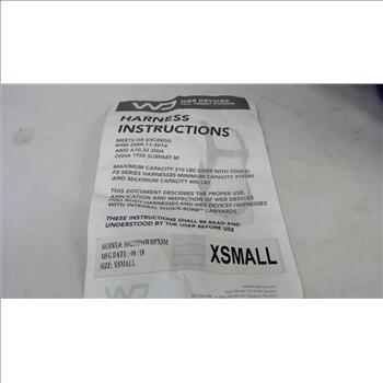 Web Devices Fall Arrest Systems Body Harness, X-Small