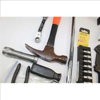 Welding Electrodes, Stanley Torx Bit Socket Set, & More In Black Handbag; 5+ Pieces