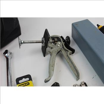 Welding Electrodes, Stanley Torx Bit Socket Set, & More In Black Handbag; 5+ Pieces