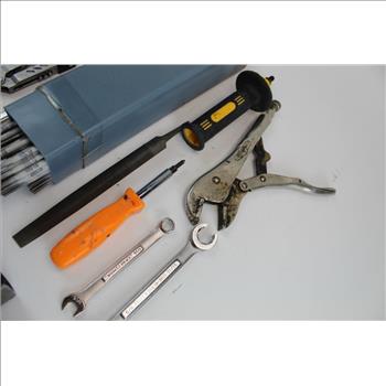 Welding Electrodes, Stanley Torx Bit Socket Set, & More In Black Handbag; 5+ Pieces