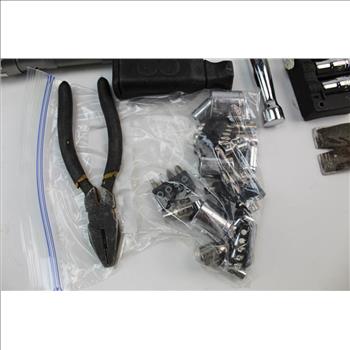 Welding Electrodes, Stanley Torx Bit Socket Set, & More In Black Handbag; 5+ Pieces